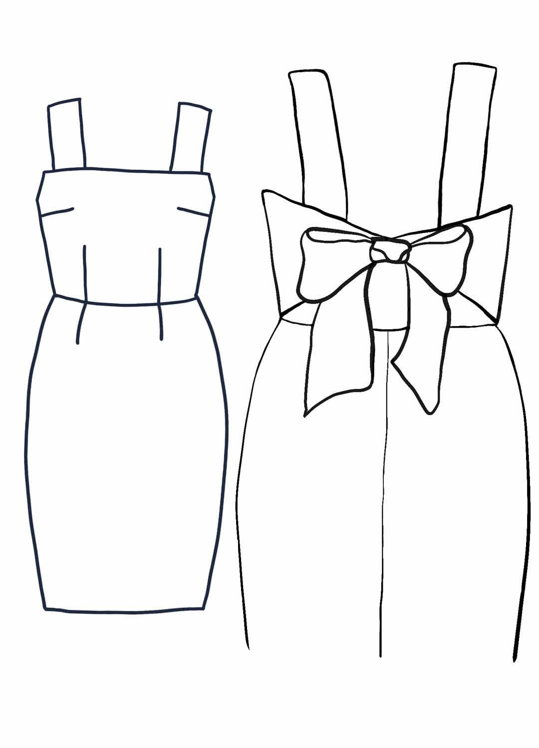 Design your own: Pencil Back-Bow Strap Dress