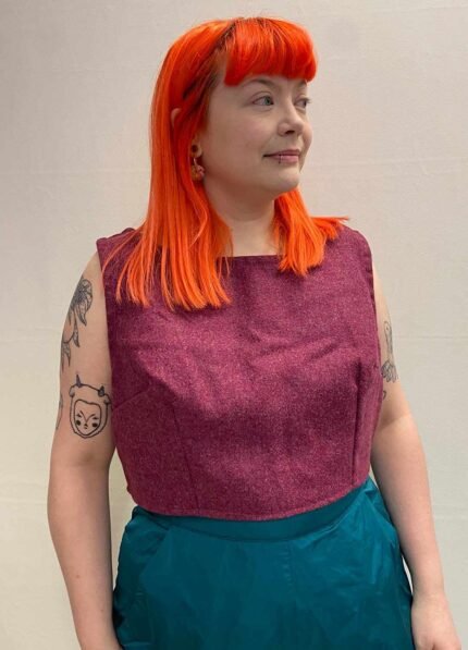 Berry Wool Crop top - ref 24 - Resale item - Approx 12-14