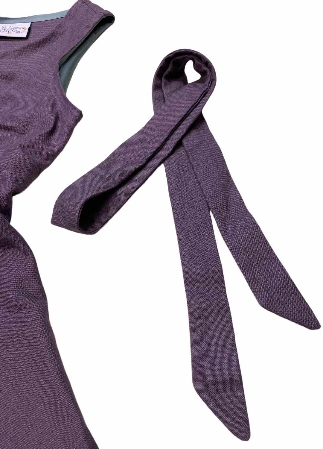 Purple linen-viscose Skater Dress - ref 265 - Resale item - Approx UK 12-14