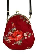Red Floral Cotton Handbag