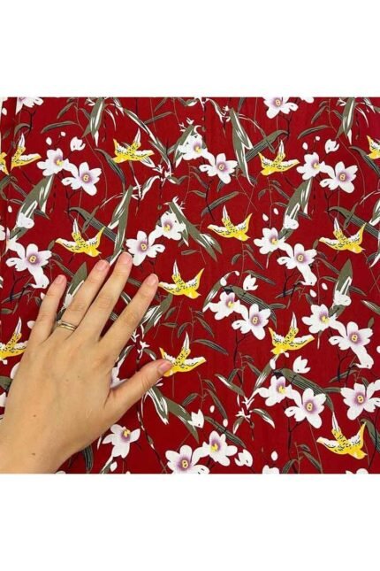 Fabric Ref 2324 - Floral And Birds Cotton