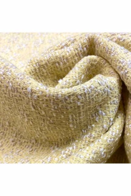 Fabric Ref 2513 - Yellow Textured Cotton Mix