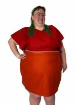 Red wrapover crop top - ref 139 - Resale item - UK 30-32