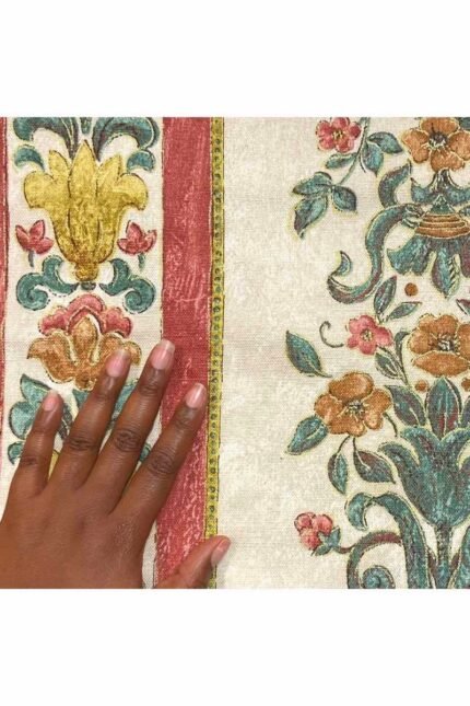 Fabric Ref 1430 - Panelled Floral Cotton