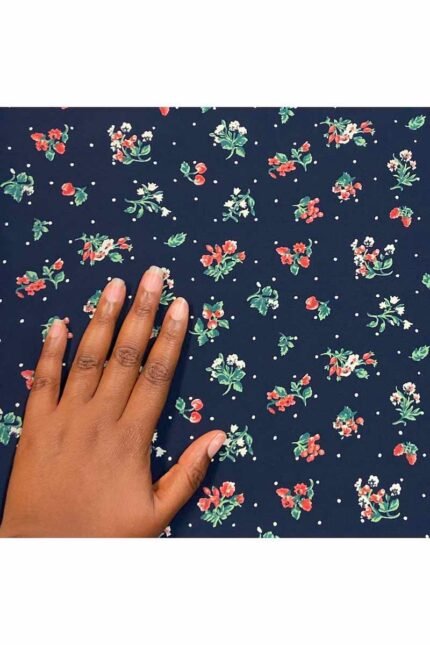 Fabric Ref 2475 - Floral Matte Satin Mix