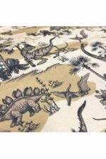 Fabric Ref 3276 - Beige Dinosaurs Cotton