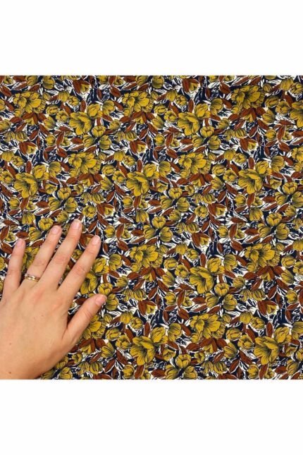 Fabric Ref 3387 - Floral Viscose Mix