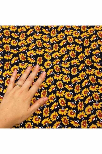 Fabric Ref 3519 - Floral Viscose Mix