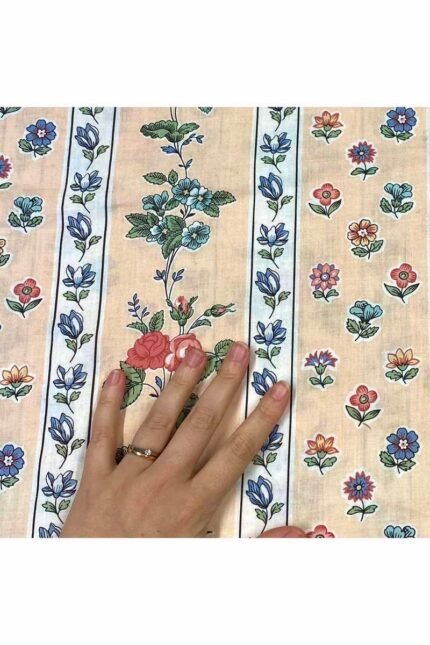 Fabric Ref 3843 - Panelled Floral Cotton