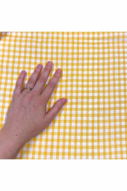 Fabric Ref 3847 - Yellow Gingham Cotton