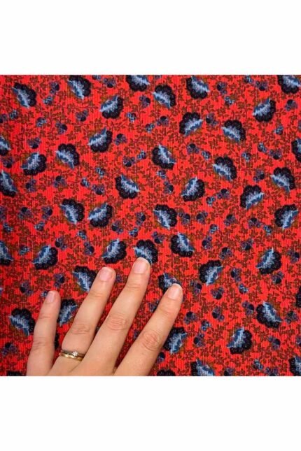 Fabric Ref 4031 - Floral Textured Viscose Mix