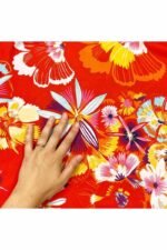Fabric Ref 4045 - Floral Viscose Mix