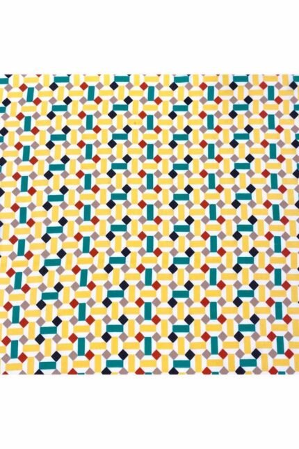 Fabric Ref 4047 - Geometric Crepe Viscose Mix