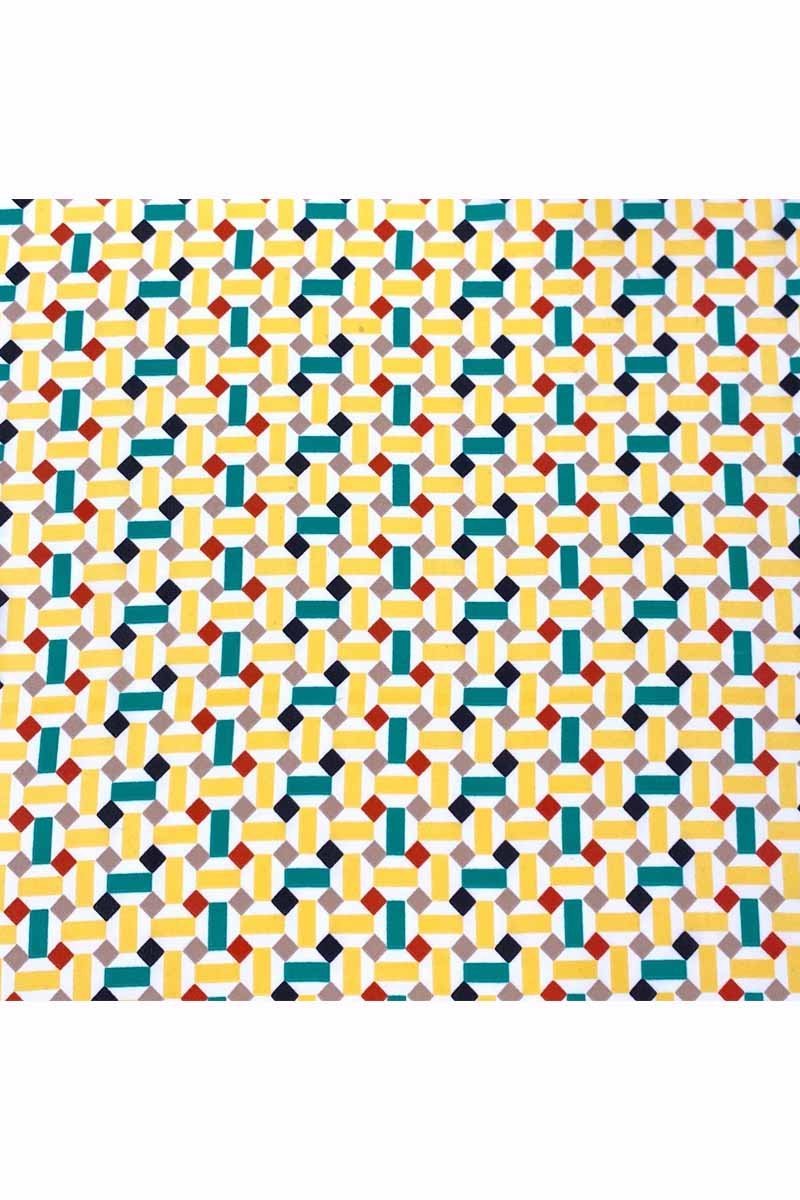 Fabric Ref 4047 - Geometric Crepe Viscose Mix