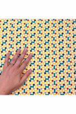 Fabric Ref 4047 - Geometric Crepe Viscose Mix