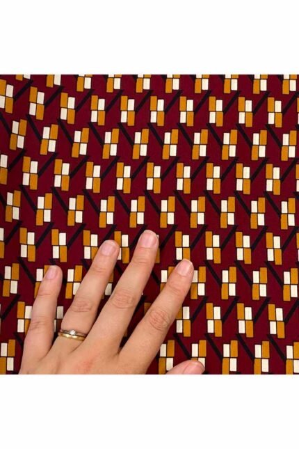 Fabric Ref 4073 - Geometric Viscose Mix