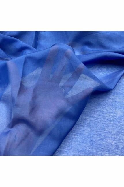 Fabric Ref 4111 - Blue Silk Cotton