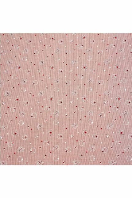 FABRIC REF 4232 - PINK ABSTRACT CORDUROY
