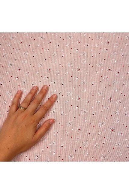 FABRIC REF 4232 - PINK ABSTRACT CORDUROY