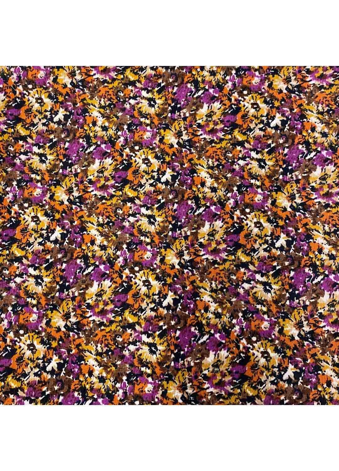 Fabric Ref 5286 - Floral Corduroy