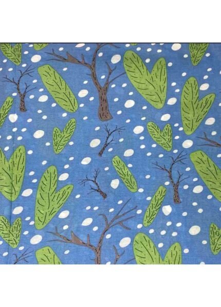Fabric Ref 5299 - Snow And Trees Viscose