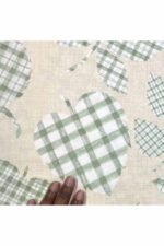 Fabric Ref 719 - Check Leaf Cotton
