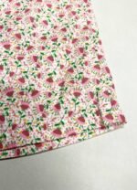 Pink + white ditsy floral cotton wide leg trousers - ref 166 - Resale item - Approx UK 22-24
