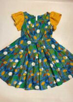 Fruit + leaf print skater dress - ref 197 - Resale item - Approx UK 12-14