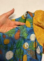 Fruit + leaf print skater dress - ref 197 - Resale item - Approx UK 12-14
