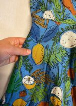 Fruit + leaf print skater dress - ref 197 - Resale item - Approx UK 12-14