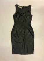 Black floral cotton-mix pencil dress- ref 53 - Resale item - Approx 6-8