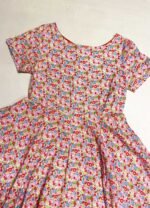 Pink ditsy floral cotton skater dress - ref 181 - Resale item - Approx UK 10-12