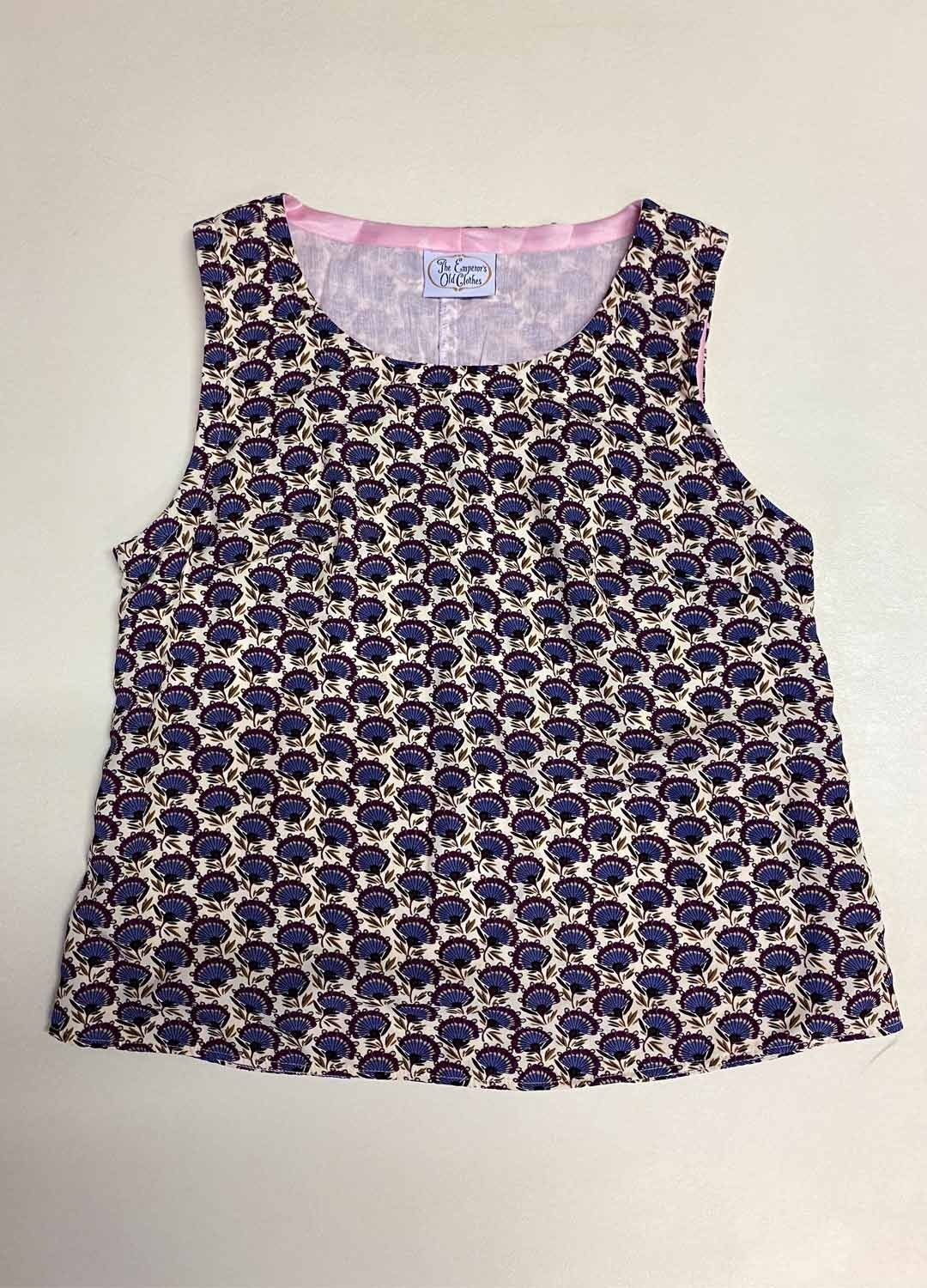 Purple Floral Tee - ref 111 - Resale item - Approx UK 12-14