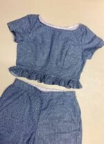 Geometric Blue Shorts Two Piece - ref 112 - Resale item - Approx UK 14-16