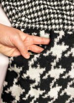 Monochrome houndstooth wool-mix classic jumpsuit - ref 162 - Resale item - Approx UK 18-20
