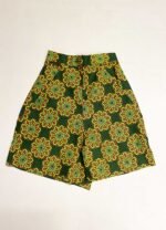 Green kaleidoscope print cotton shorts - ref 163 - Resale item - Approx UK 10-12
