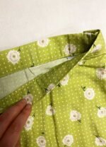 Green floral + dotty viscose A-line skirt- ref 172 - Resale item - Approx UK 14-16
