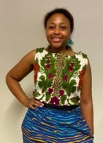 Big bloom vintage cotton crop top - ref 174 - Resale item - Approx UK 10-12