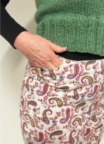 Cream paisley trousers - ref 164 - Resale item - Approx UK 12-14