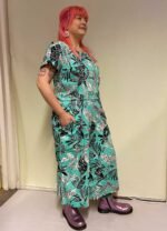 Mint leafy print Crop Top - ref 178 - Resale item - Approx UK 12-14