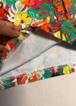 Bird print multicolour cotton dungaree-mini - ref 190 - Resale item - Approx UK 18-20