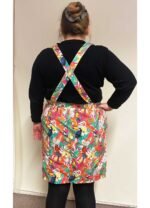 Bird print multicolour cotton dungaree-mini - ref 190 - Resale item - Approx UK 18-20