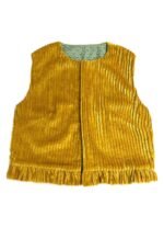 Yellow Corduroy Cropped Jacket - ref 217 - Resale item - Approx UK 12-14