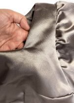 Taupe textured satin crop top - ref 219 - Resale item - Approx UK 12-14
