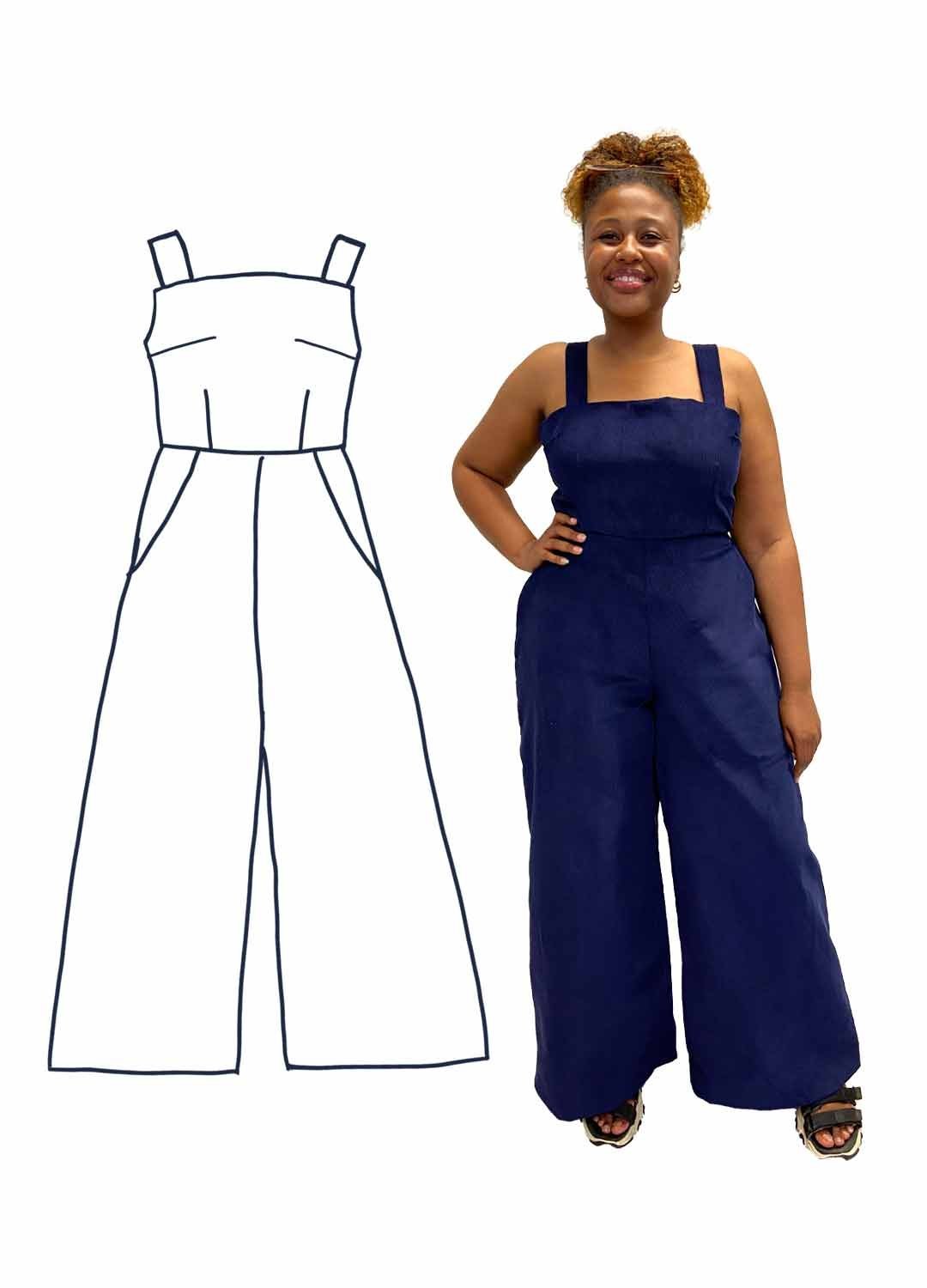 Design your own: Wide Leg Trouser Strap Jumpsuit