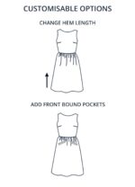 Design your own: Gathered Button-up Back-Bow Strap Dress