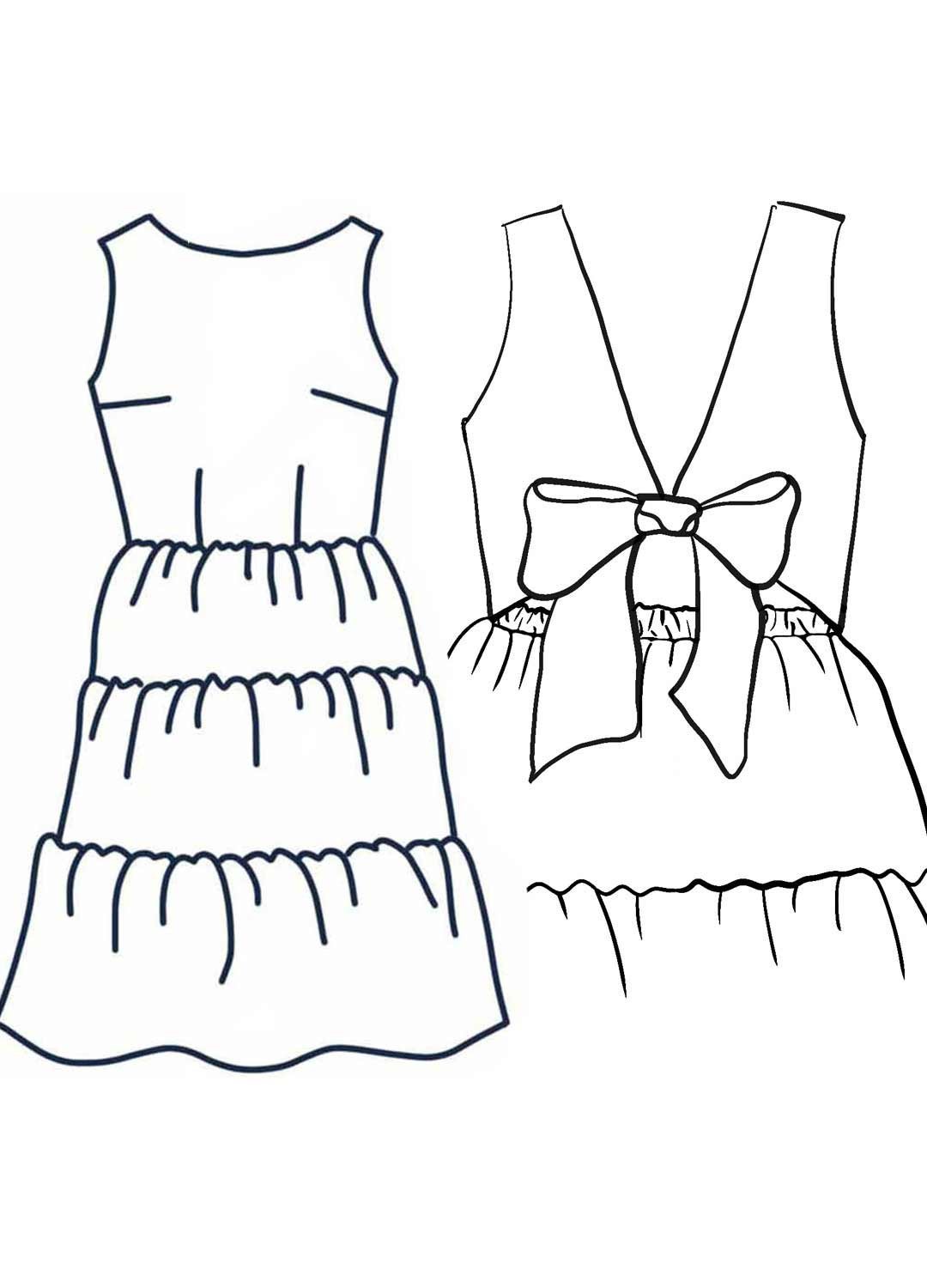 Design your own: Back-Bow Tiered Dress