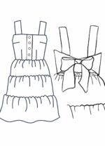 Design your own: Tiered Button-up Back-Bow Strap Dress