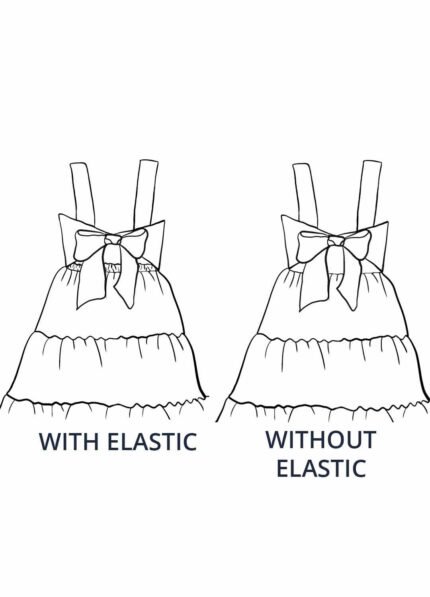 Design your own: Tiered Button-up Back-Bow Strap Dress
