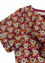 Geometric cotton crop top - ref 204 - Resale item - Approx UK 10-12